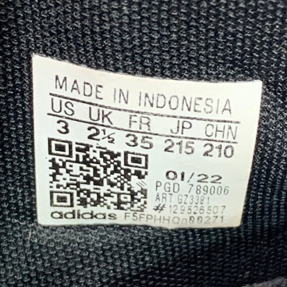 Adidas Ownthegame 2.0 Kids Size 3.5 Grey & Gold Sneakers - Picture 5 of 9